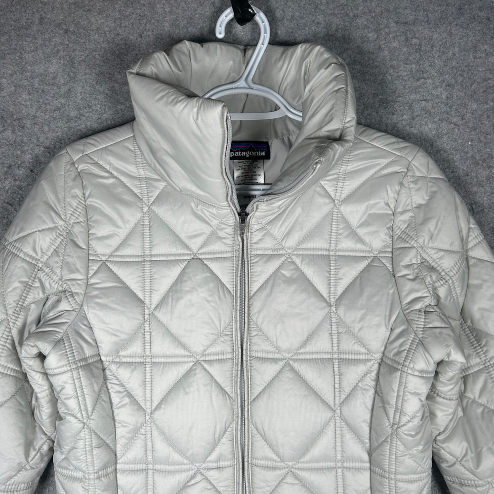 Patagonia Low sky Parka Coat Women Small Grey Fiona Quilted Puffer Jacket Winter - Picture 4 of 16
